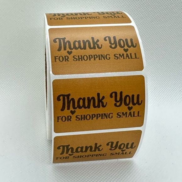 Thank You 2" rectangle Stickers (100) - Picture 5 of 10